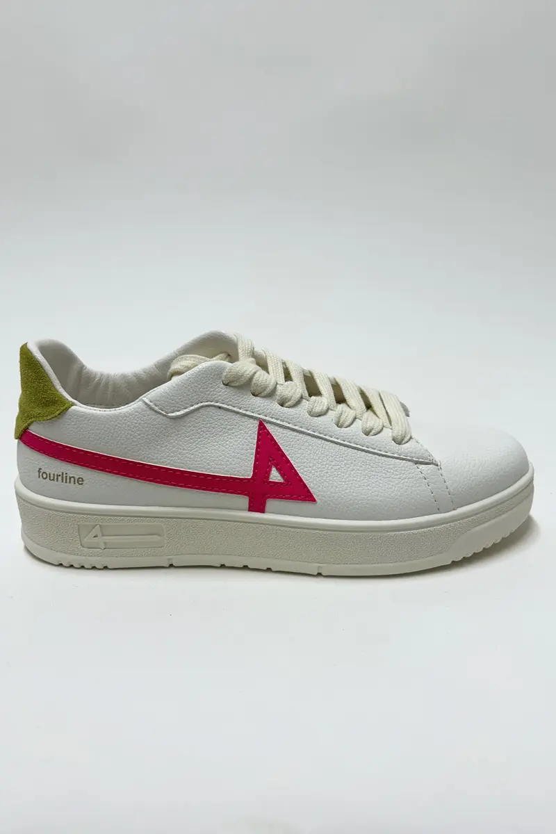 4 Fourline Sneakers Basket Bassa Rosa Donna