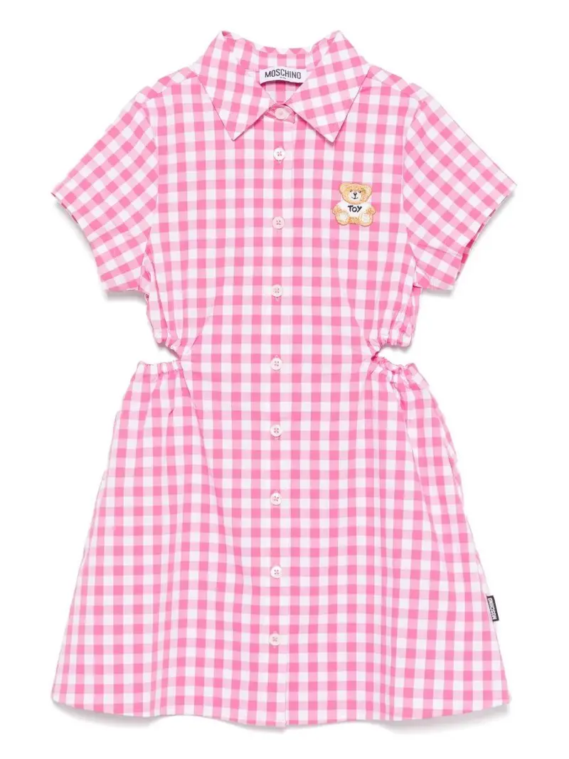 Abito a quadri con dettaglio cut-out