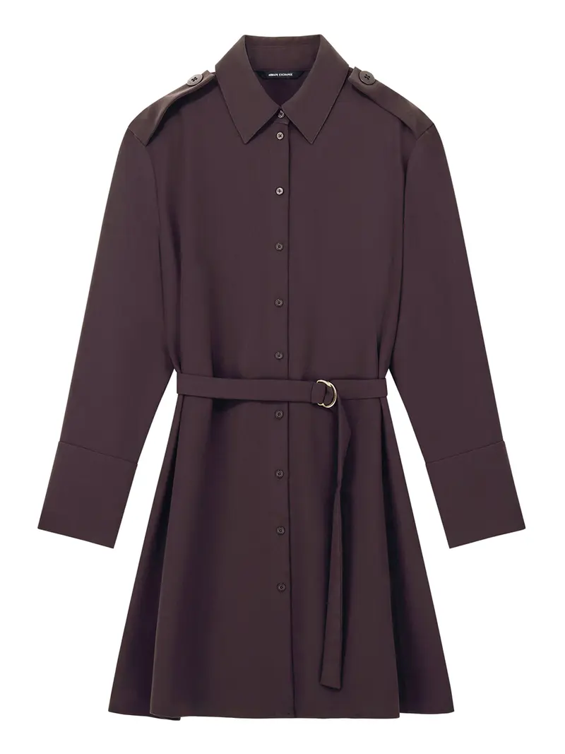 Abito Armani Exchange In Tinta Unita Bordeaux
