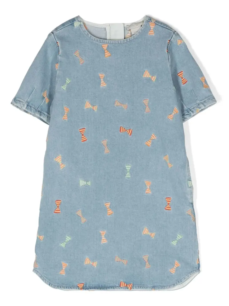 Abito azzurro per bambina in denim