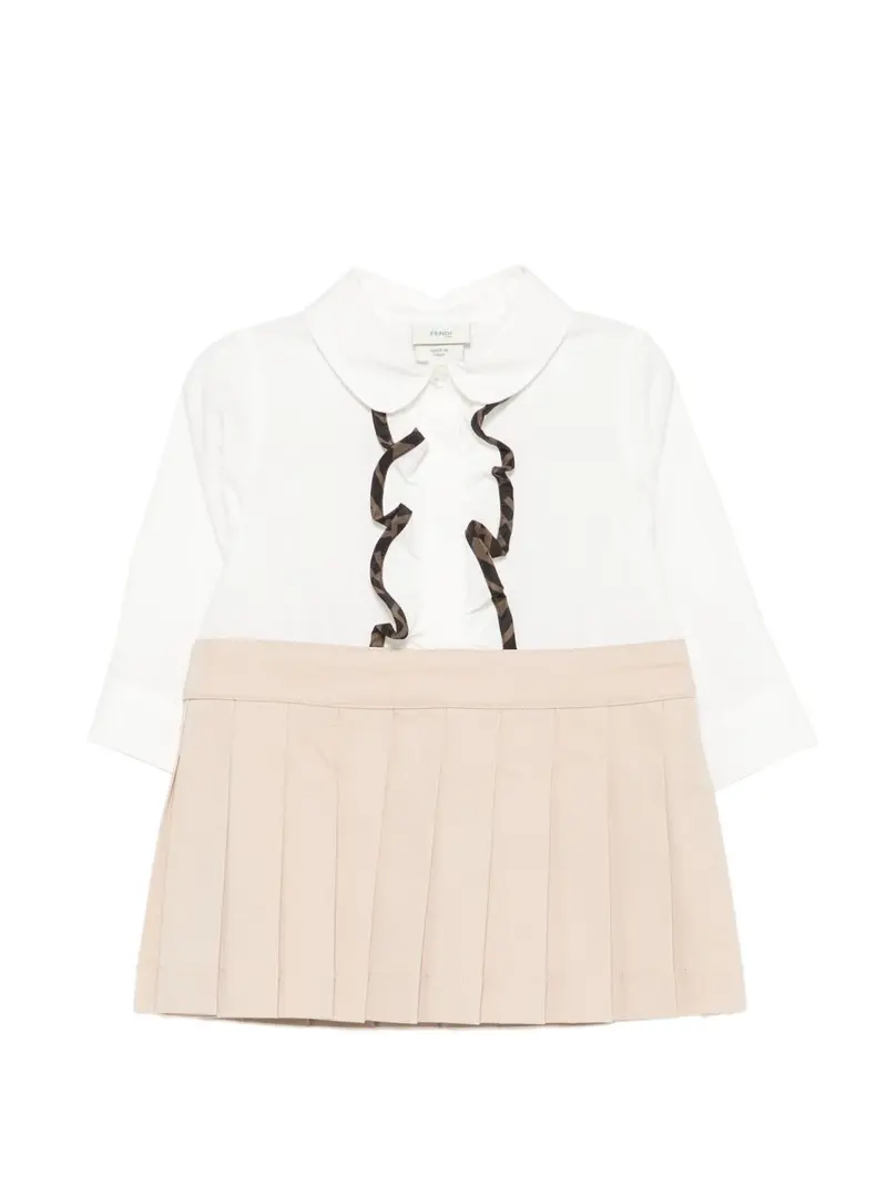 Abito bianco/beige per neonata