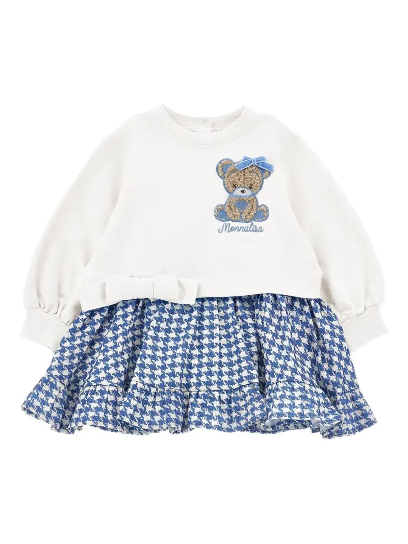 Abito bianco/blu per neonata