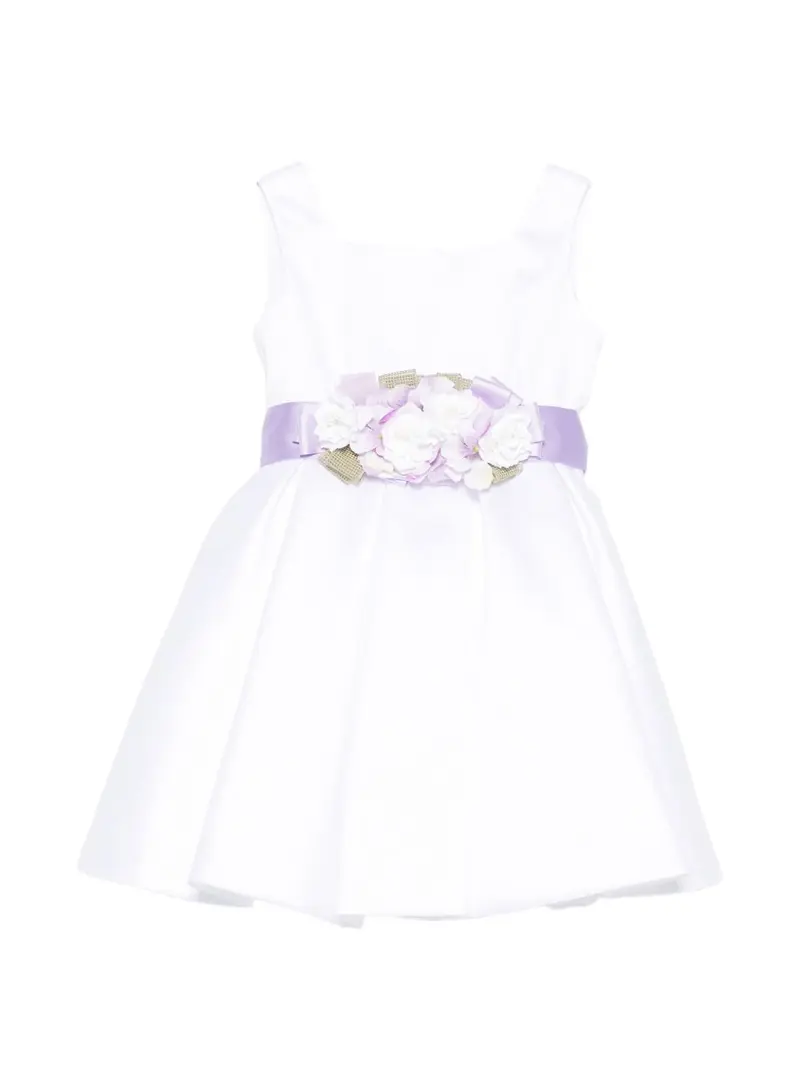 Abito bianco/lavanda per bambina