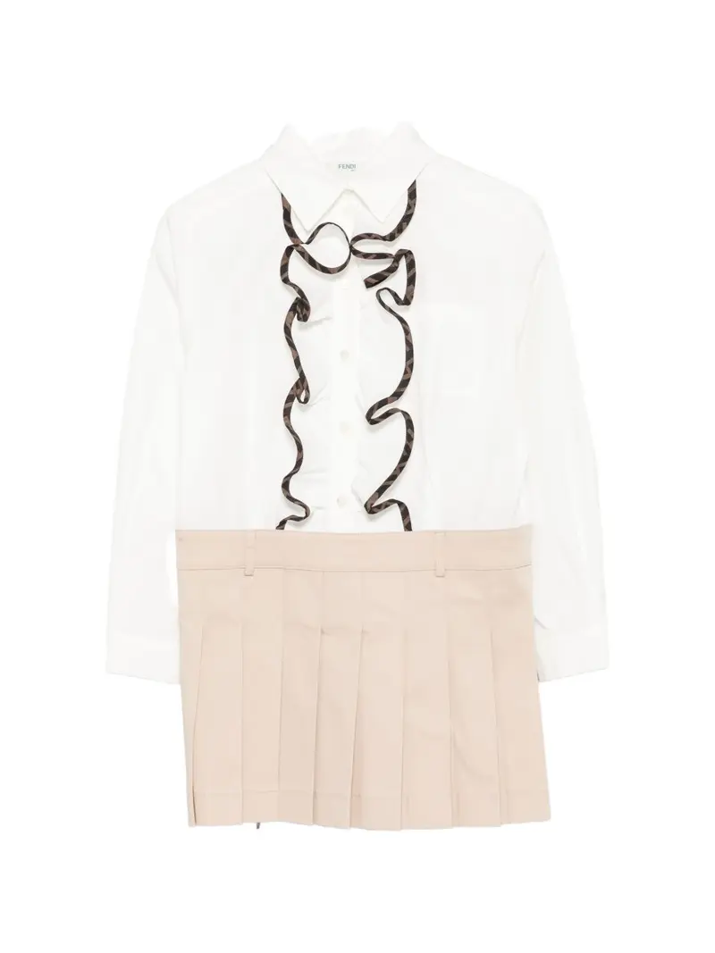 Abito bianco/linen per bambina