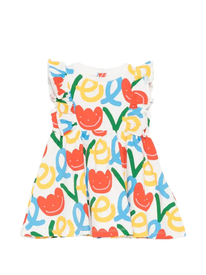 Abito bianco/multicolor per neonata