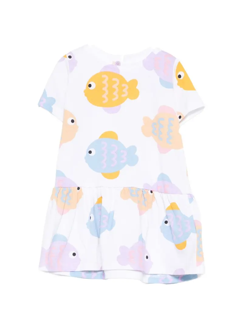 Abito bianco/multicolor per neonata