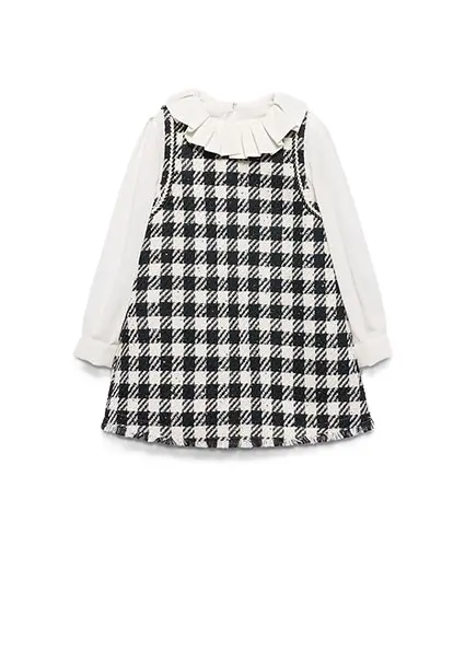 Abito bianco/nero per bambina