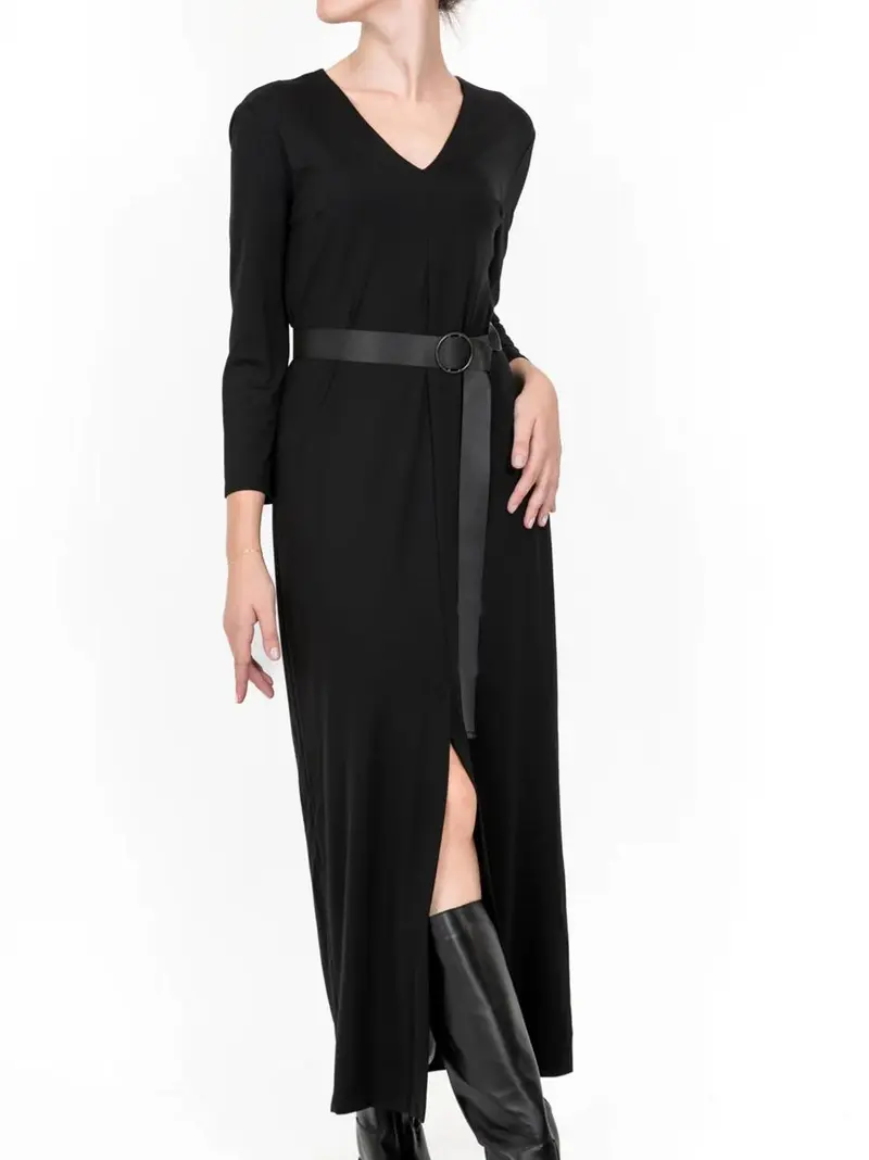 abito in jersey scollo v