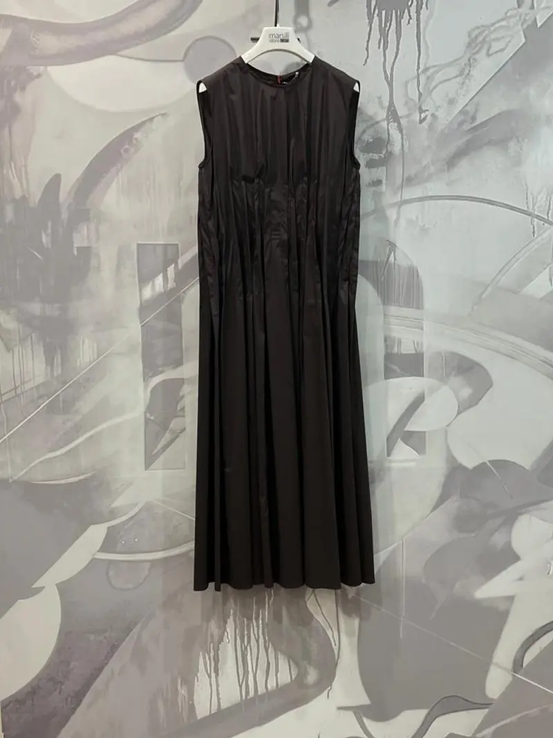 abito lungo bustier popeline