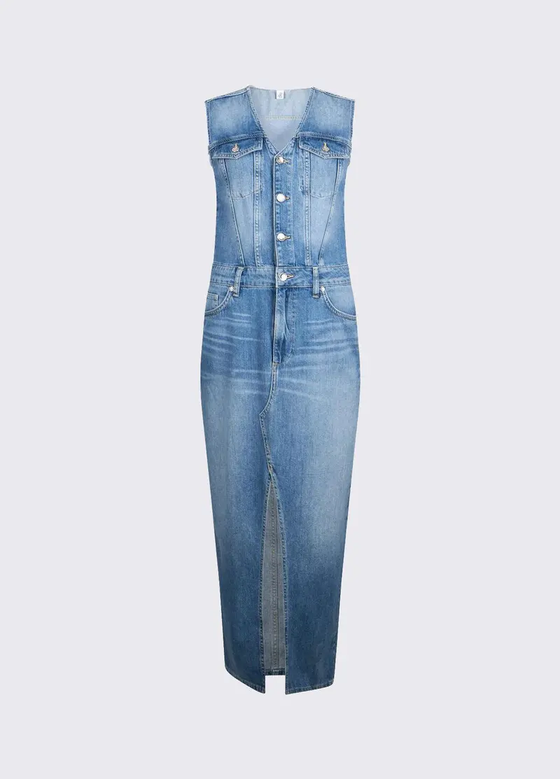 Abito lungo in denim