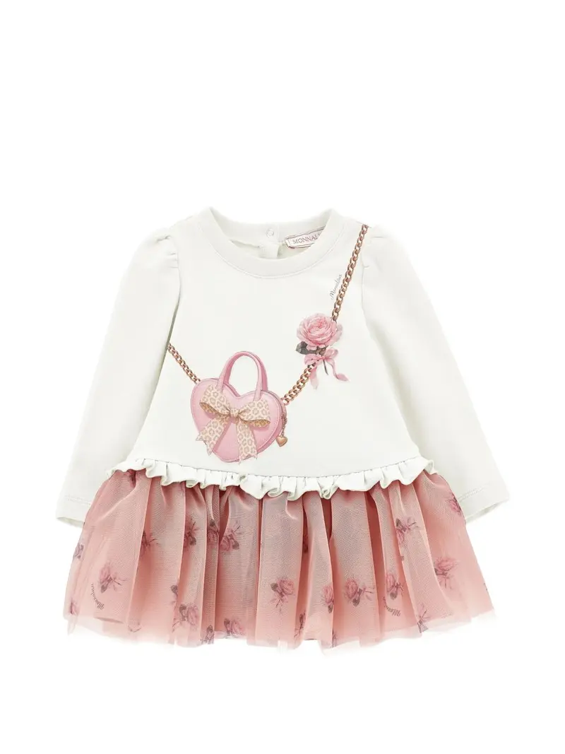 Abito panna/rosa per neonata