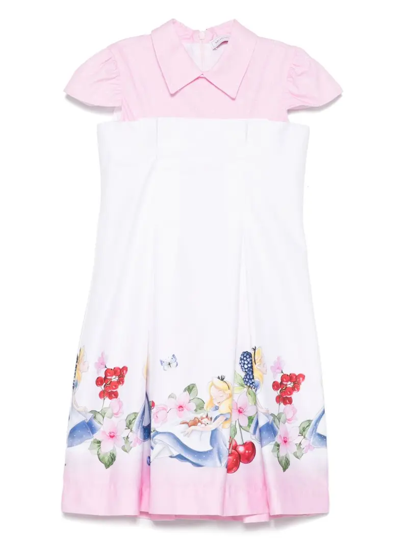 Abito rosa/bianco per bambina