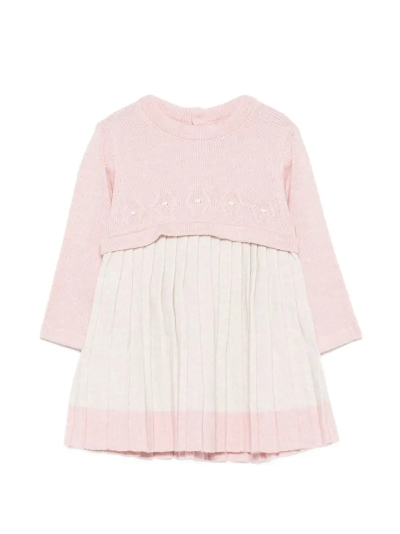 Abito rosa/ecrù per neonata