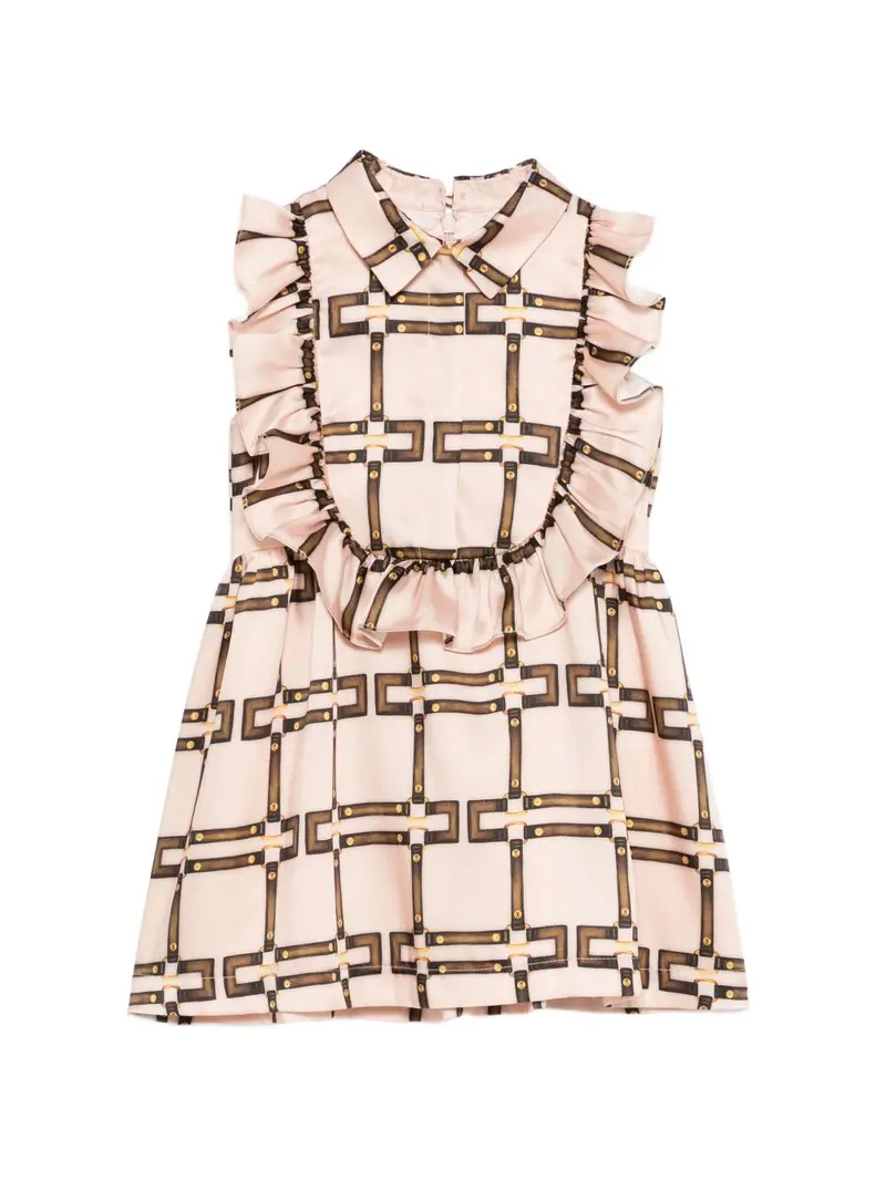 Abito rosa/marrone per bambina