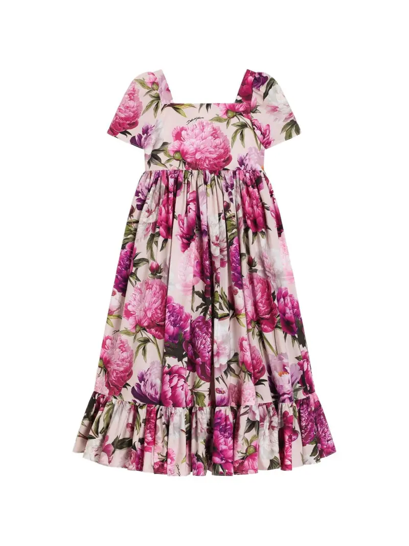 Abito rosa/multicolore per bambina