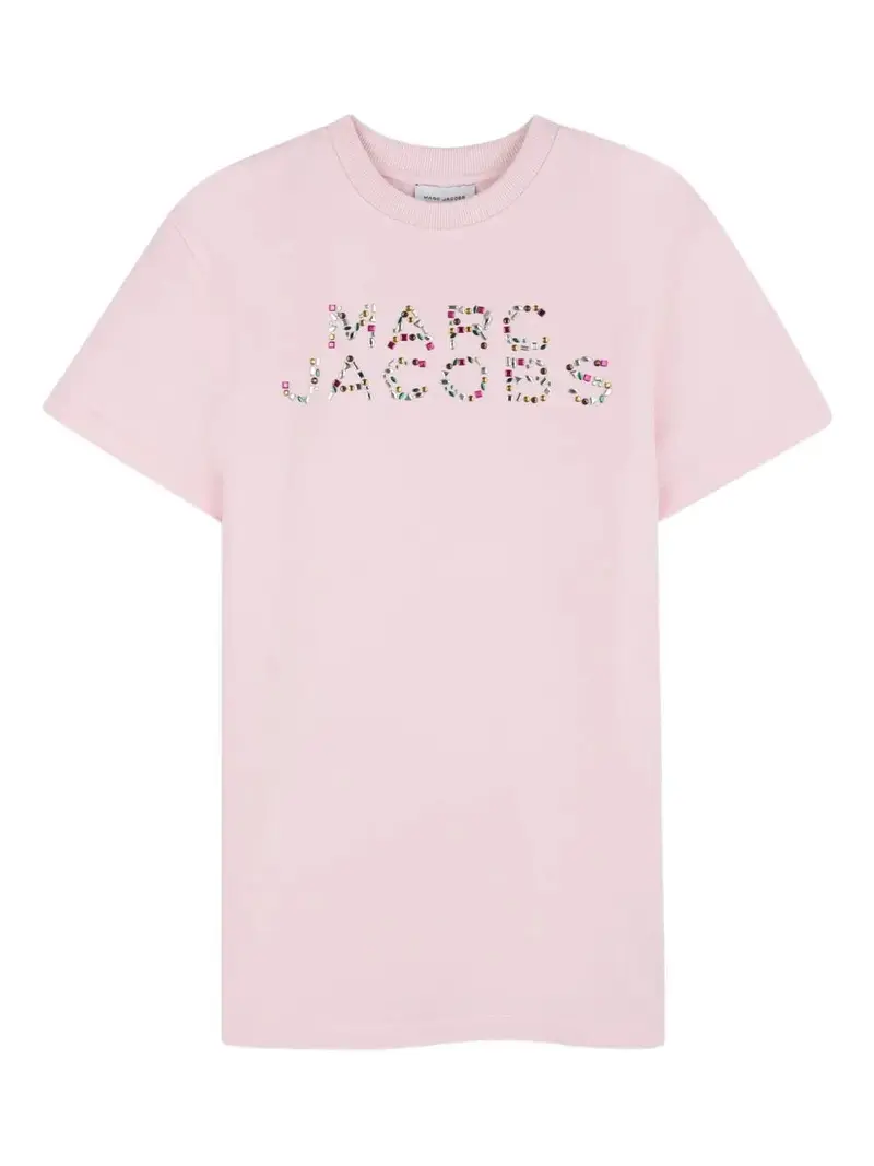 Abito t-shirt con applicazione logo