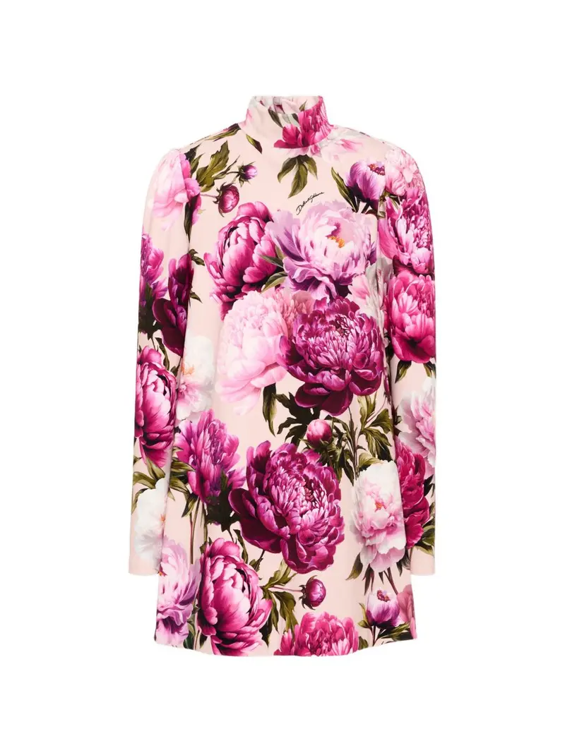 Abito viola floreale per bambina