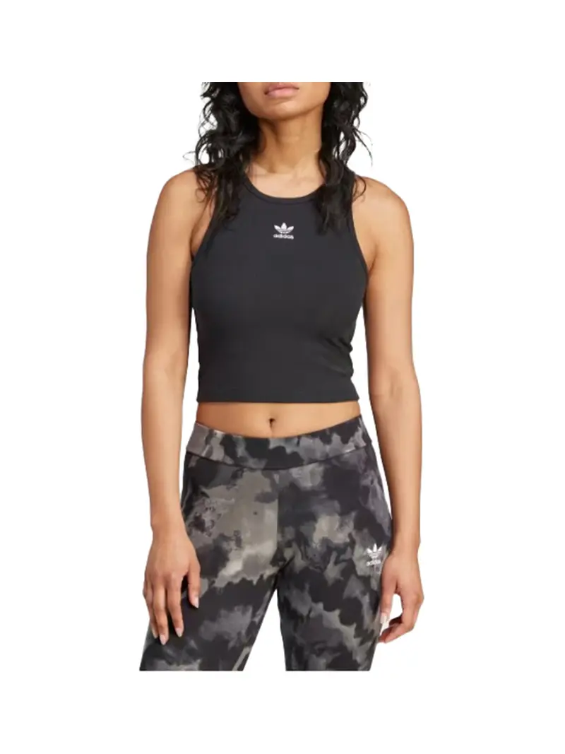 Adidas Ess Rib Canotta Donna Black - Nero
