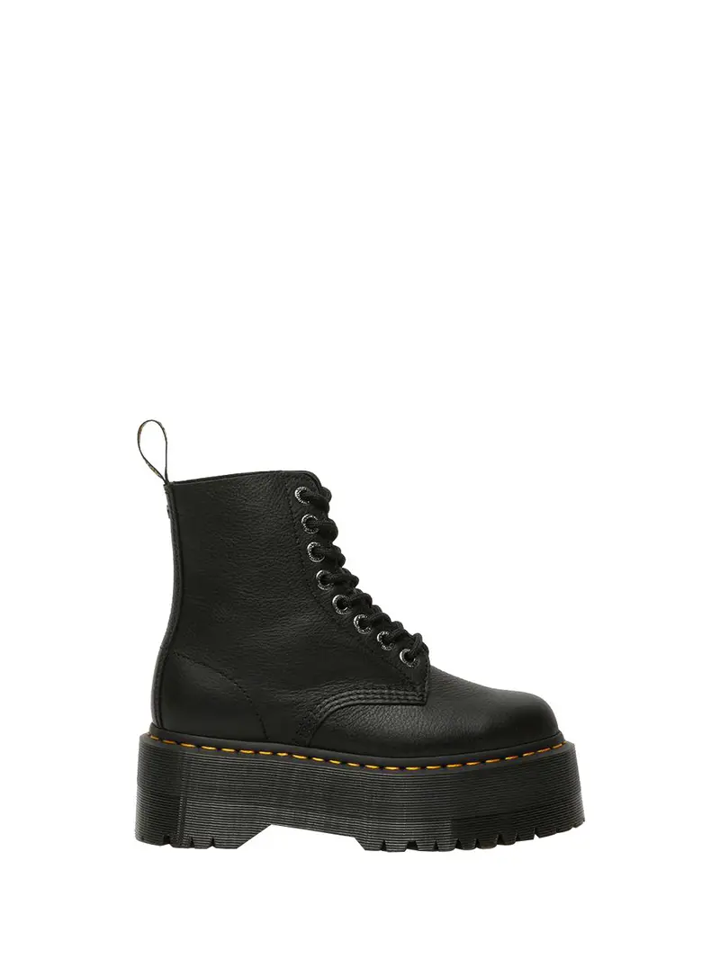 Anfibio Donna Nero in pelle 1460 PASCAL MAX platform 6 cm