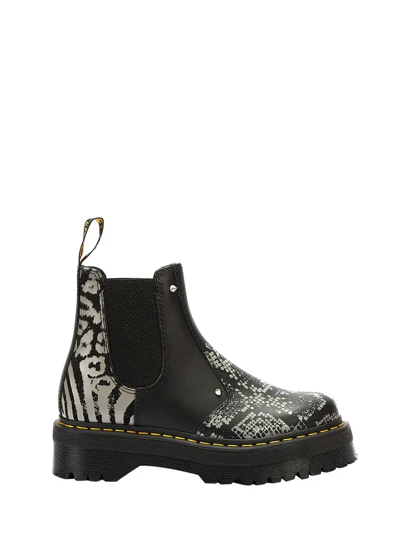 Anfibio Donna2976 QUAD ANIMAL in pelle con stampa animalier