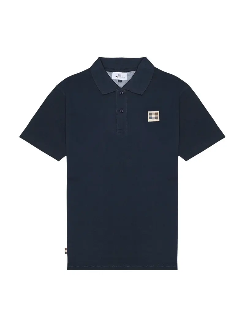AQUASCUTUM Polo Uomo ACTIVE CHECK PATCH POLO AA-B004-PO001 NAVY NAVY