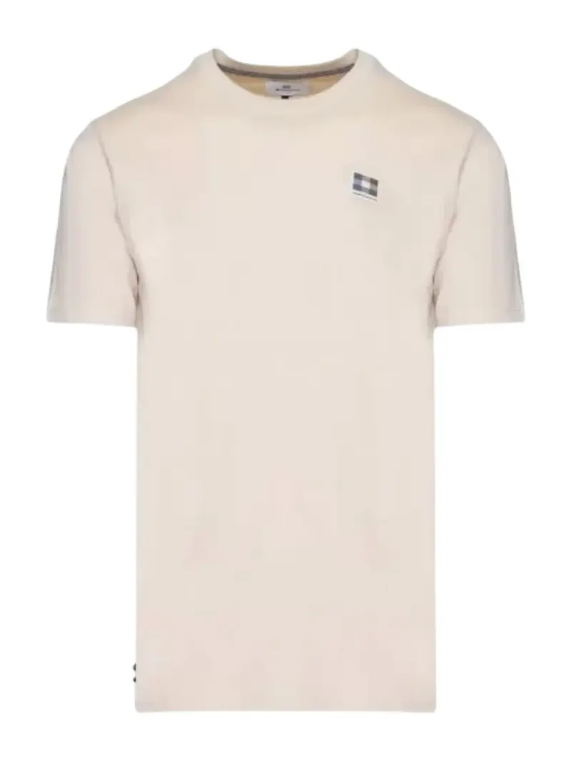 AQUASCUTUM T-shirt Uomo ACTIVE CLUB CHECK PATCH T-SHIRT AA-B004-TS011 BEIGE BEIGE