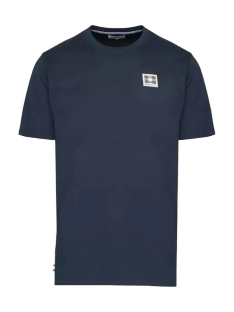 AQUASCUTUM T-shirt Uomo ACTIVE CLUB CHECK PATCH T-SHIRT AA-B004-TS011 NAVY NAVY