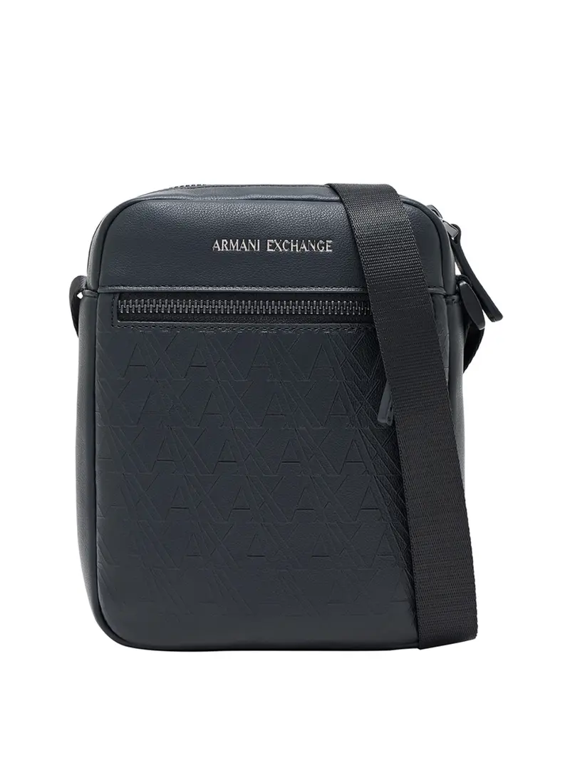 Armani Exchange Borsa A Tracolla Logo Frontale Nero