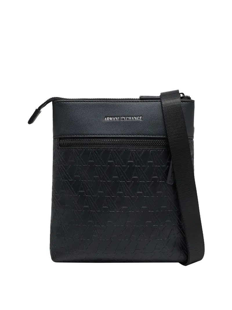 Armani Exchange Borsa A Tracolla Logo Frontale - Nero