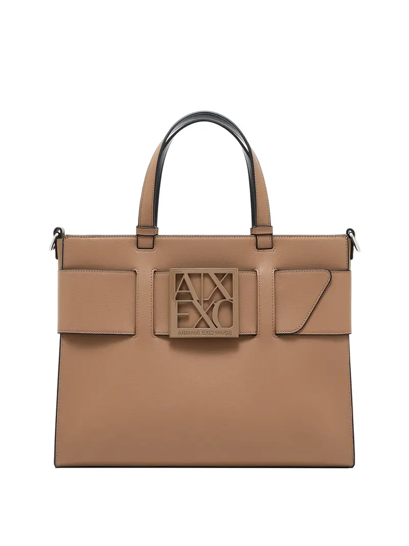 Armani Exchange Borsa Shopper Marrone