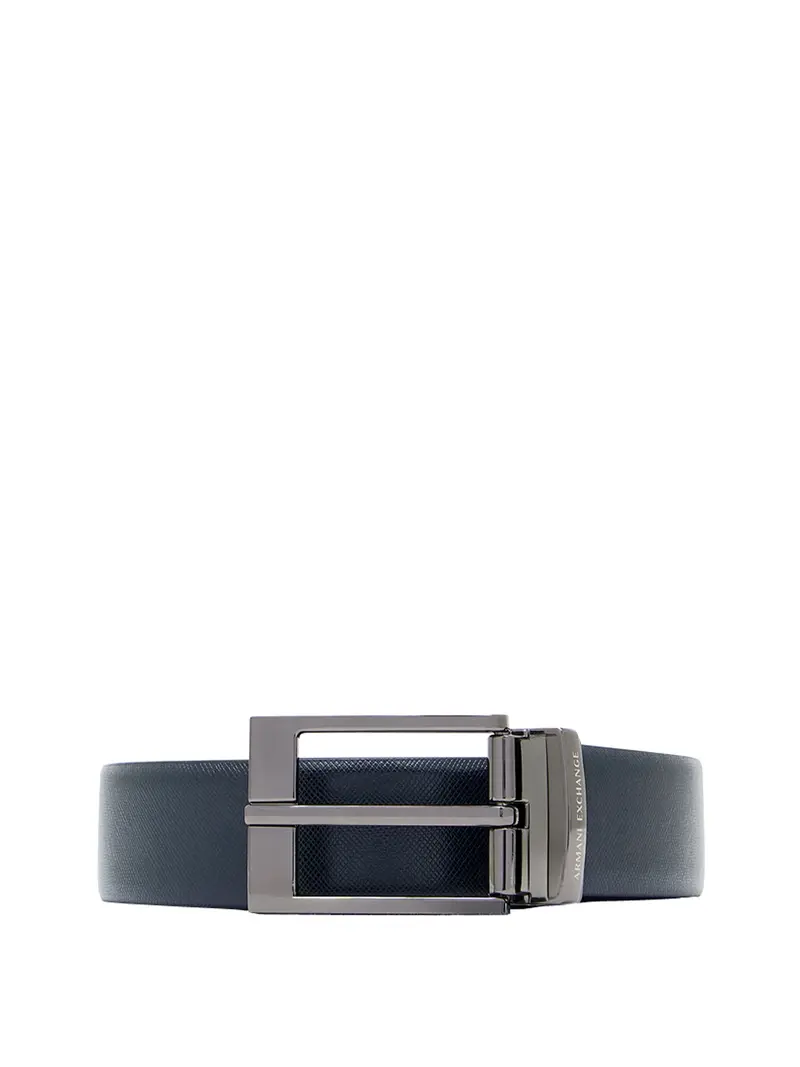Armani Exchange Cintura Reversibile Tongue Navy