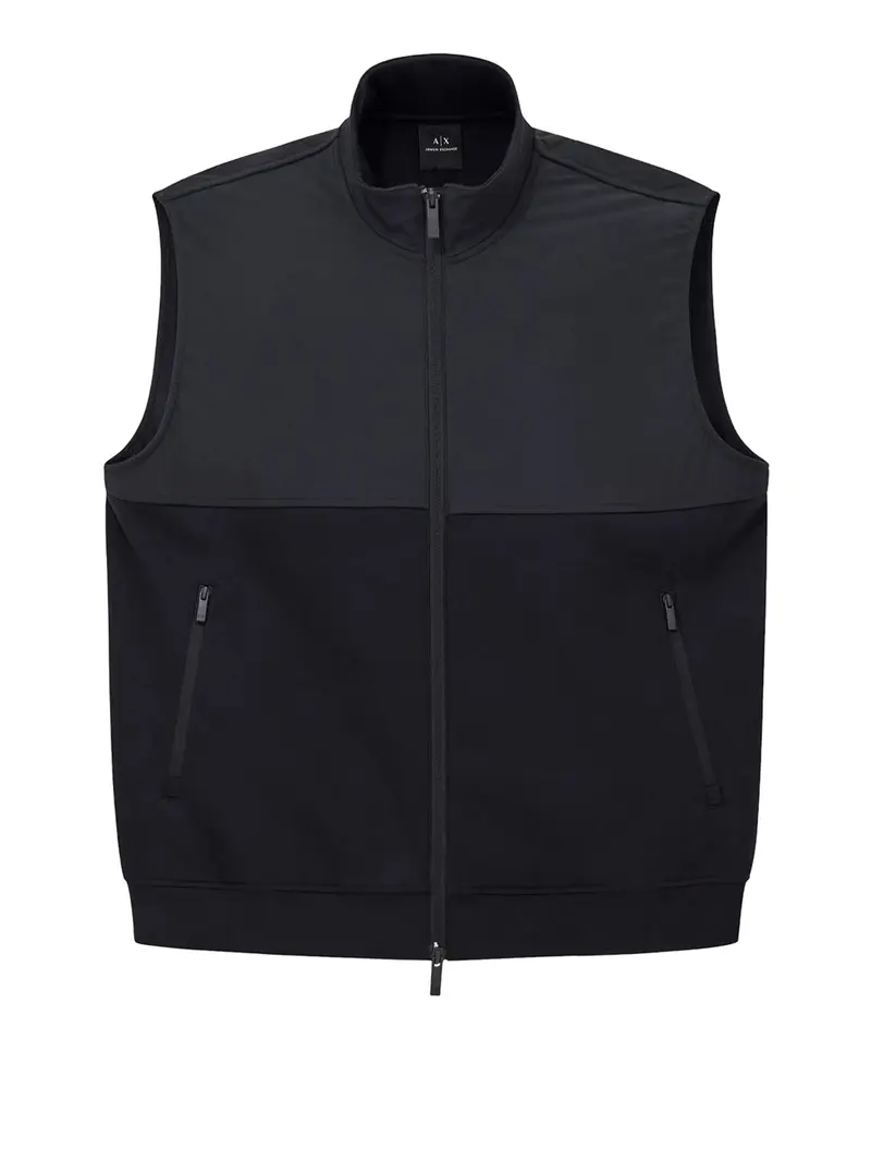 Armani Exchange Gilet Collo alto Essenziale - Nero