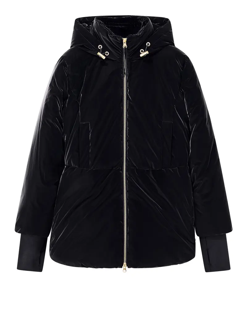 Armani Exchange Giubbino Up For Party Effetto Velluto Con Cappuccio - Nero