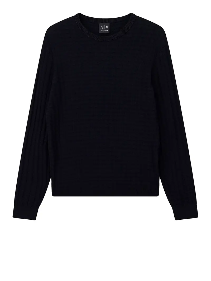 Armani Exchange Maglione Tinta Unita - Navy