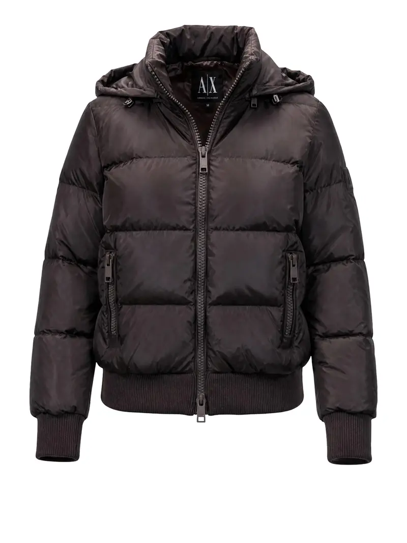 Armani Exchange Piumino In Tinta Unita - Marrone