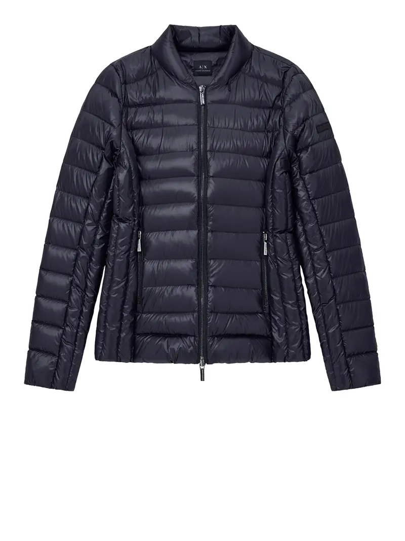Armani Exchange Piumino In Tinta Unita - Nero