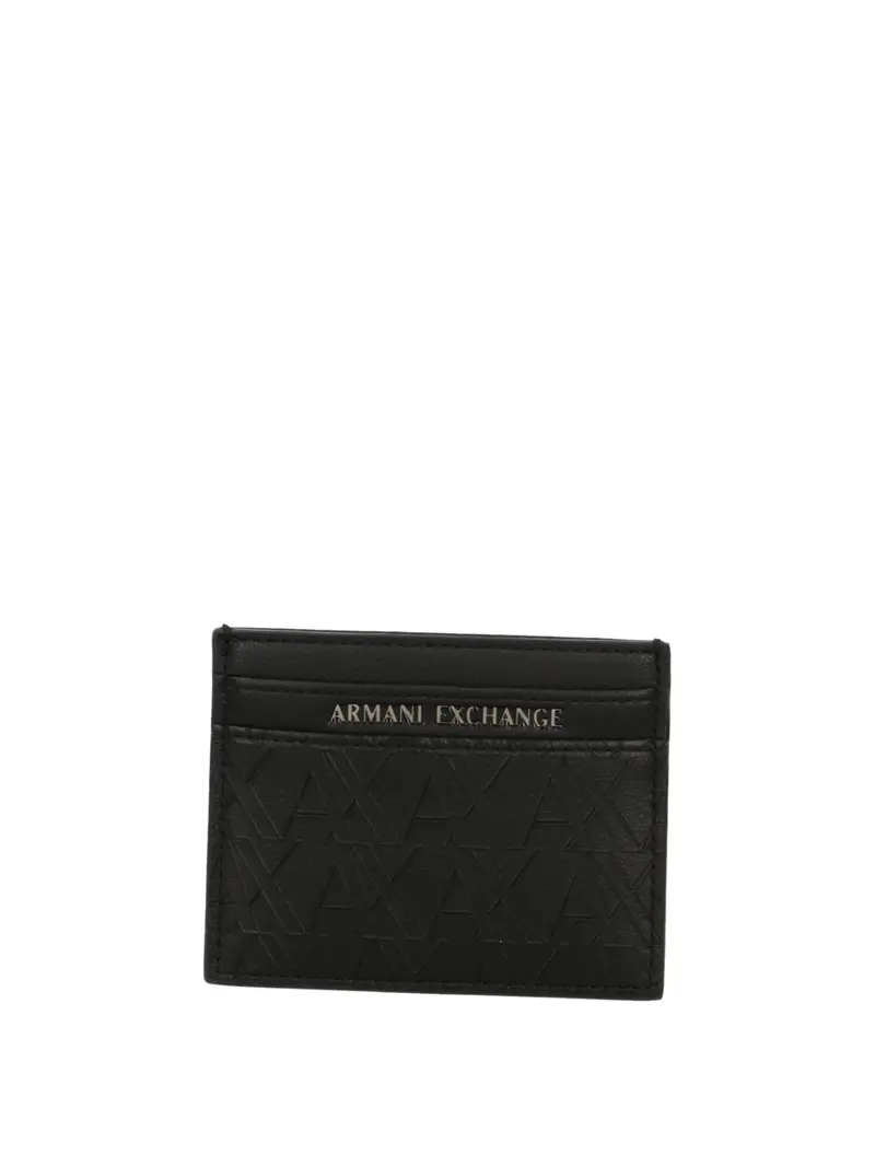 Armani Exchange Porta Carte Logo Frontale Nero