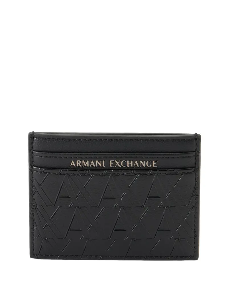 Armani Exchange Portafoglio Logo Frontale Nero