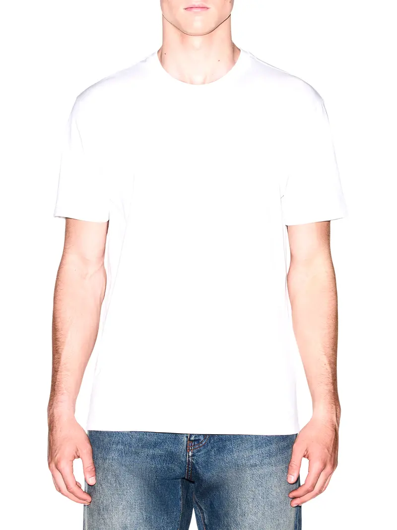 Armani Exchange T-shirt Con Vestibilità Regular In Jersey Di Cotone - Bianco