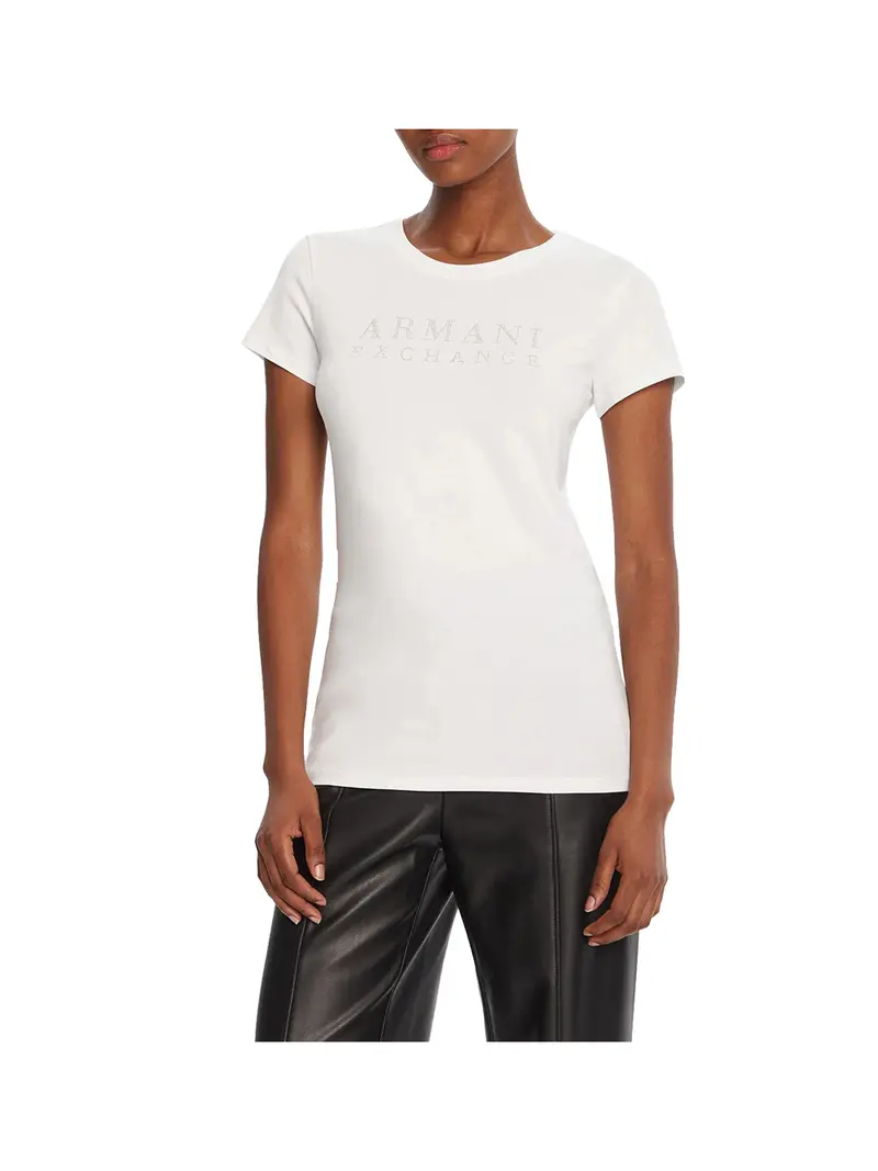 Armani Exchange T-Shirt Donna Optic White - Bianco
