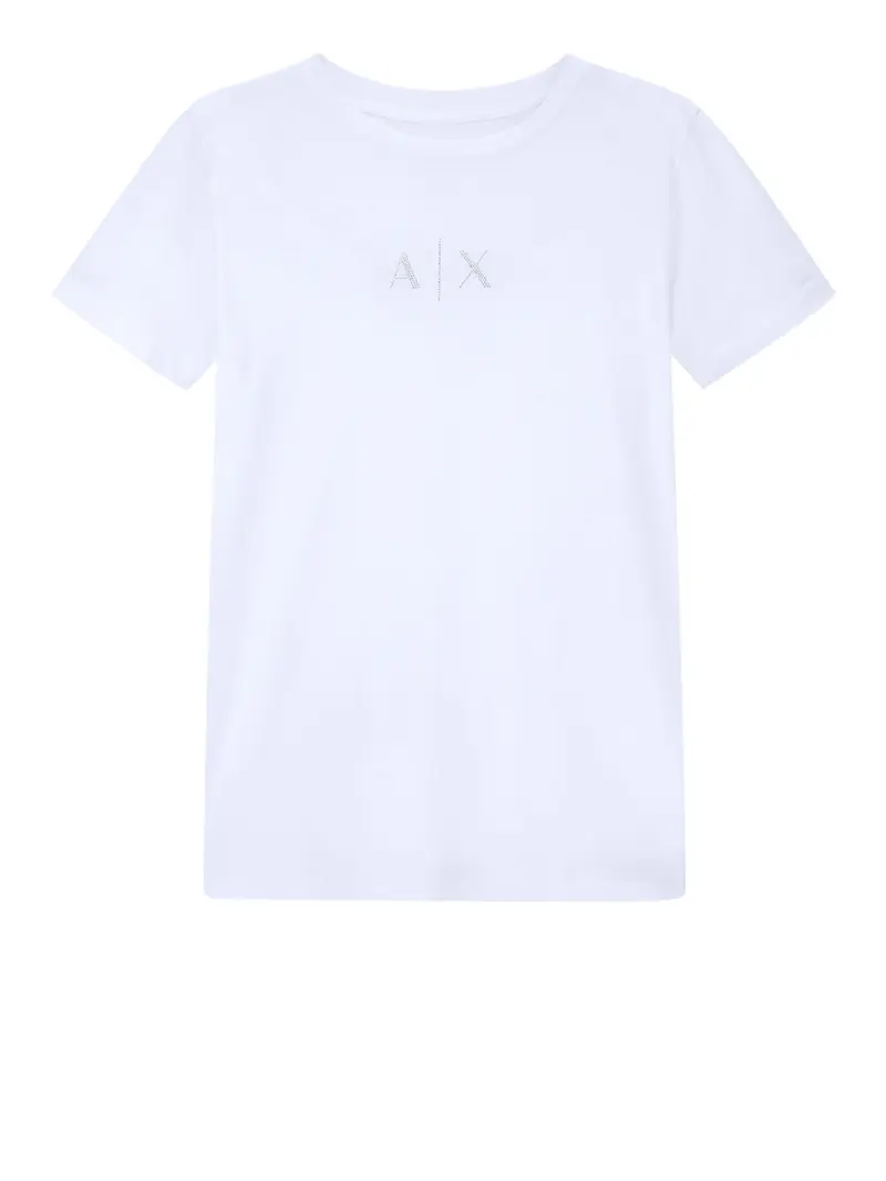 Armani Exchange T-Shirt Logo Frontale Bianco