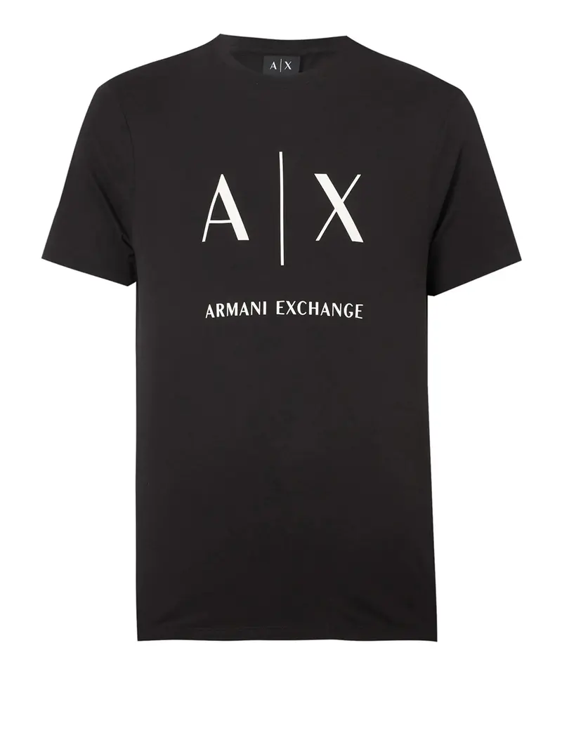 Armani Exchange T-Shirt Logo Frontale - Nero