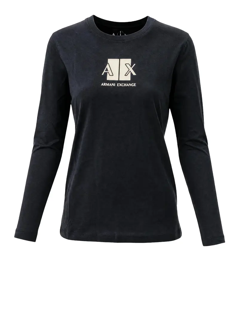 Armani Exchange T-Shirt Logo Frontale Nero