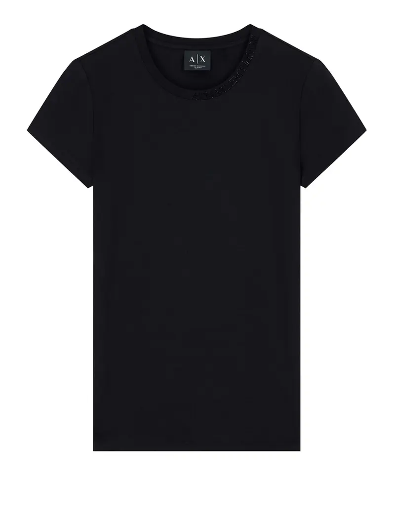 Armani Exchange T-Shirt Logo Frontale Nero