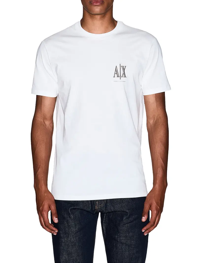 Armani Exchange T-Shirt Uomo Off White - Bianco
