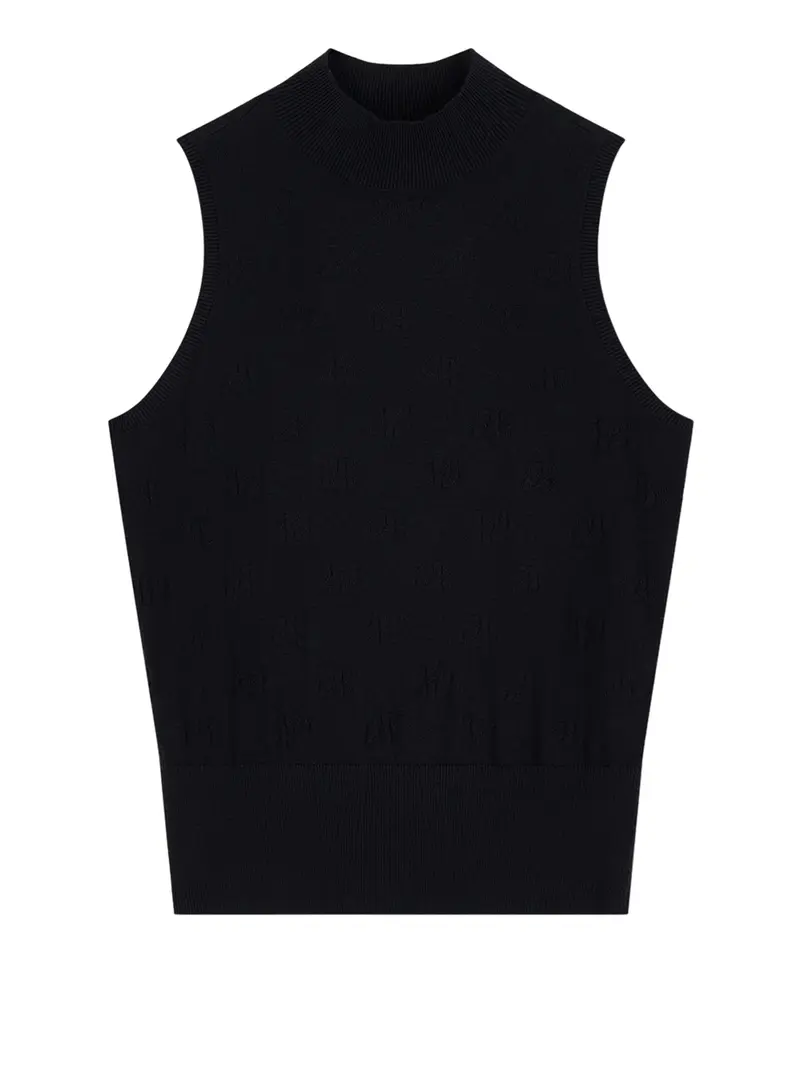 Armani Exchange Top In Tinta Unita Nero