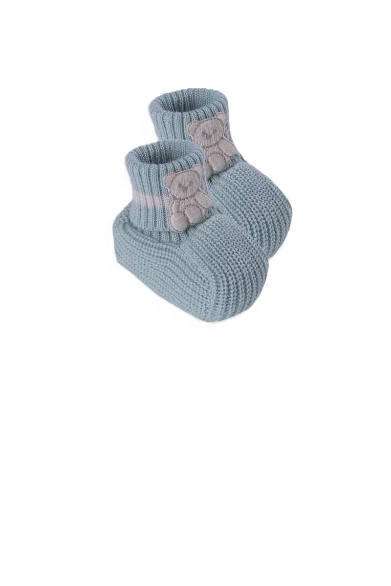 Babbucce cielo/mandorla per neonato