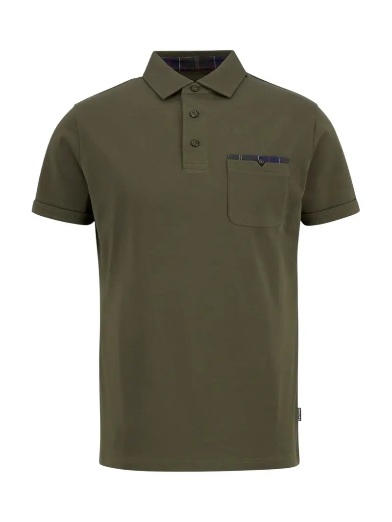 BARBOUR Polo Uomo PREMIUM CORPATCH TAILORED POLO MML1496 OL71 DARK OLIVE