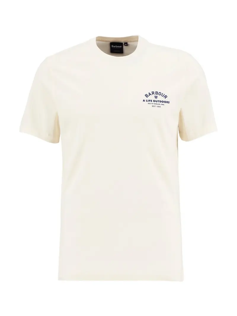 BARBOUR T-shirt Uomo CRANMER LOGO T-SHIRT MTS1441 WH32 WHISPER WHITE