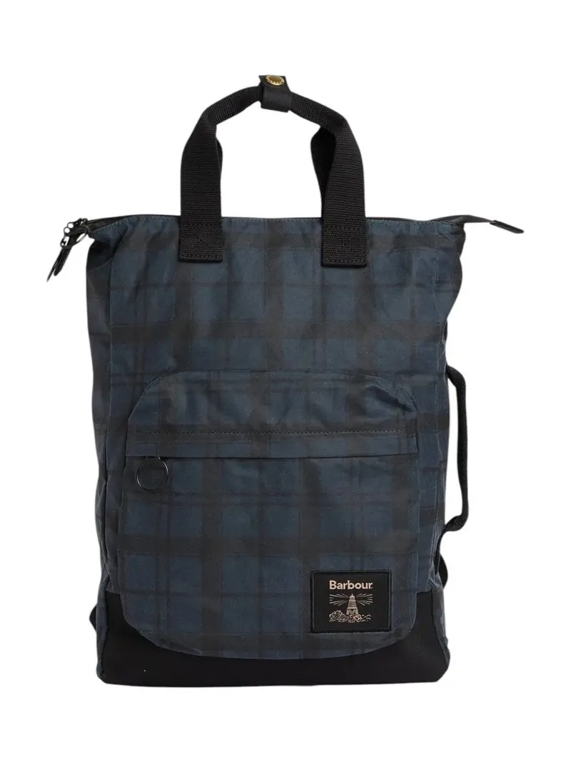 BARBOUR Zaino Unisex FIELD WAX BACKPACK NAVY TARTA - UBA0714 NY75